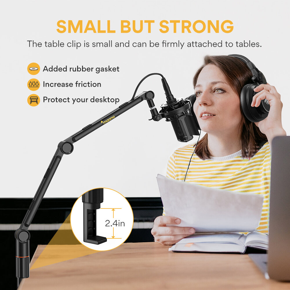 MAONO BA90 Microphone Boom Stand Super load bearing capacity for Microphone